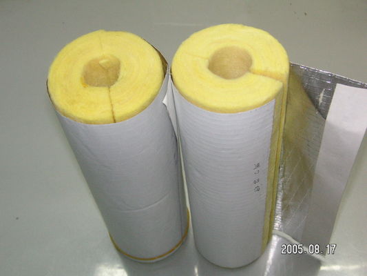 Aluminum Cladding Glass Wool Pipe Insulation Materials 1000mm Length